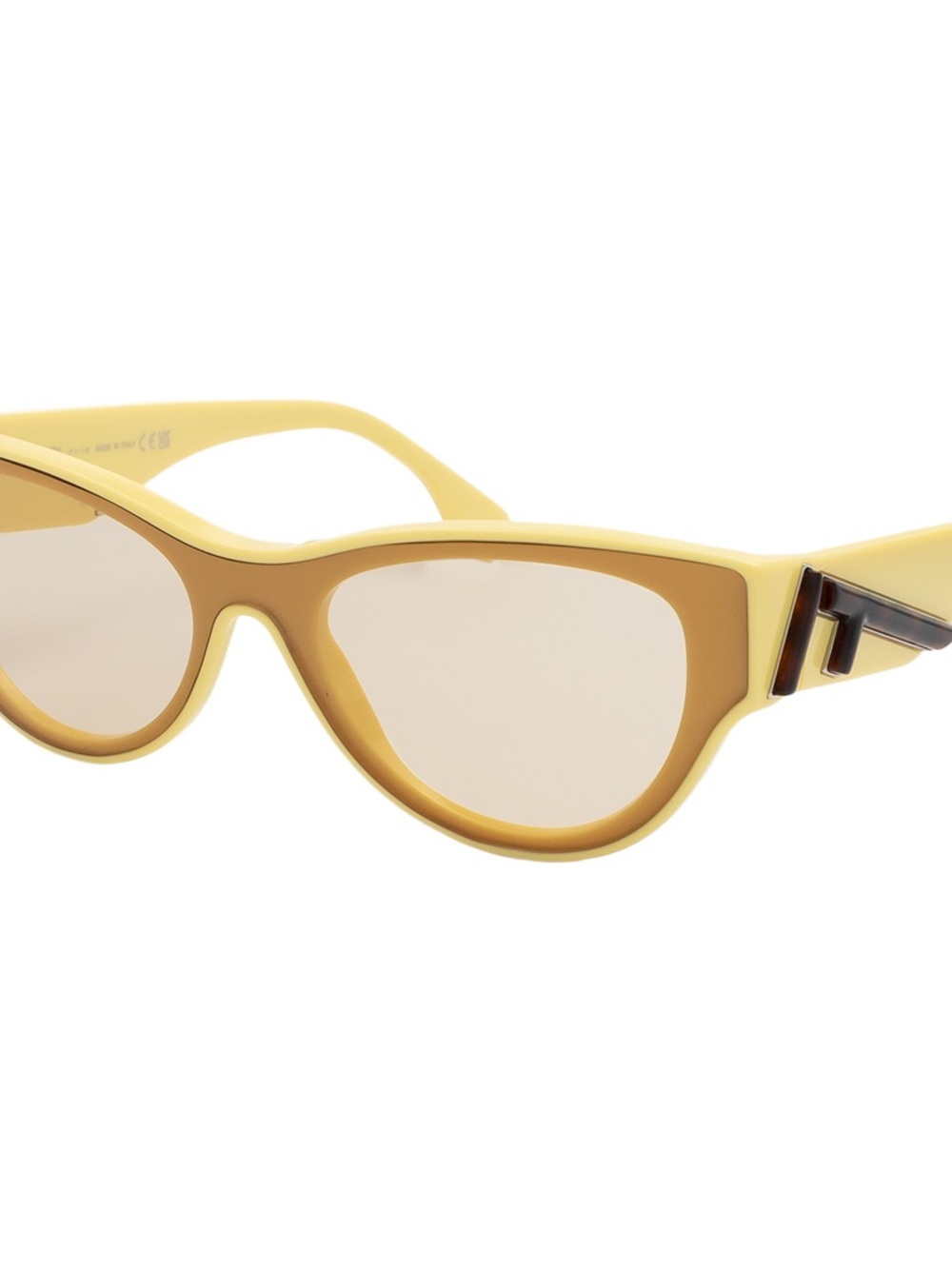 Jo Malone Yellow Cat-Eye Sunglasses with Black Accents